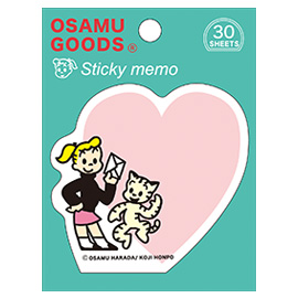 OSAMU GOODS オサムグッズ<br>ダイカット付箋（ハート）
