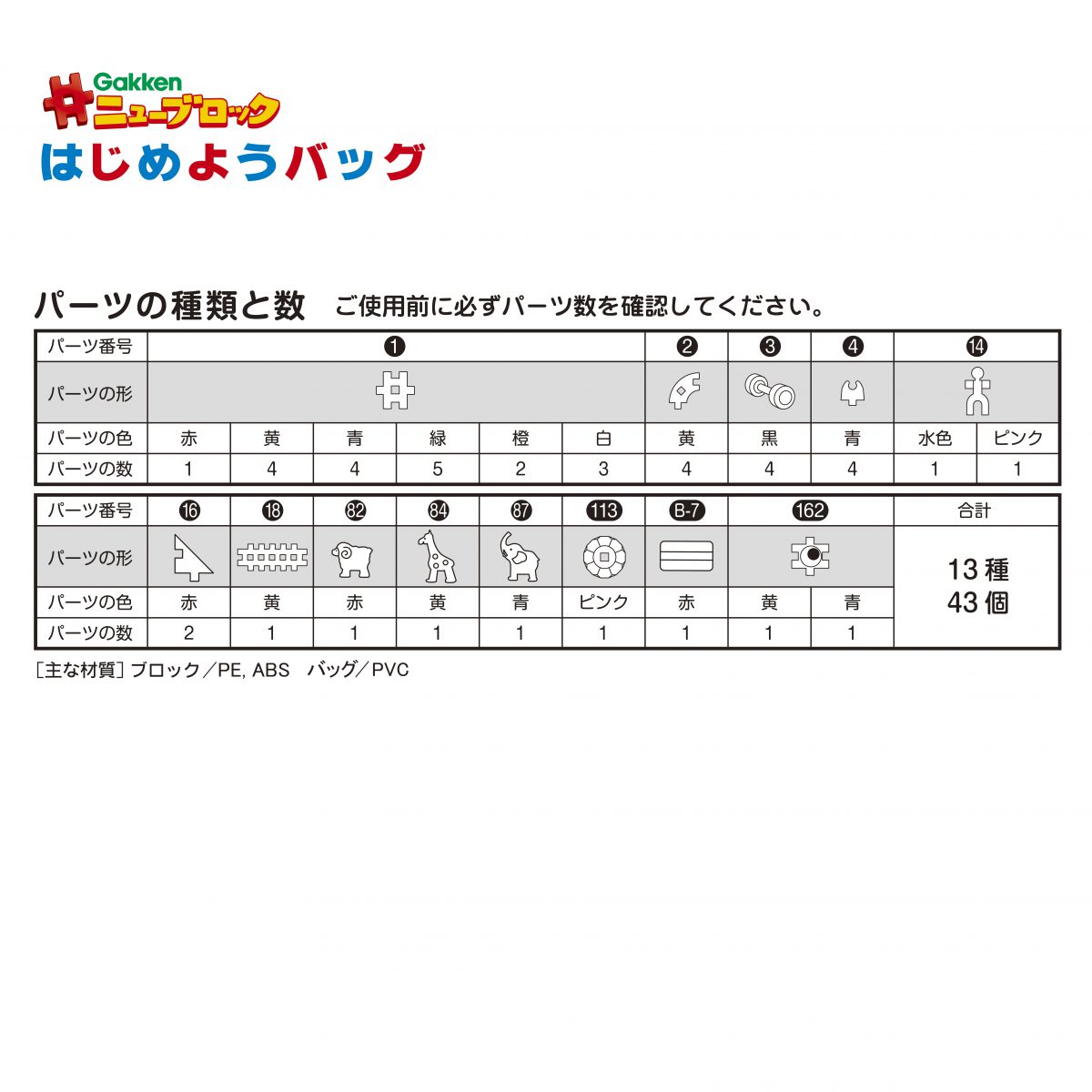 Gakkenニューブロック はじめようバッグ