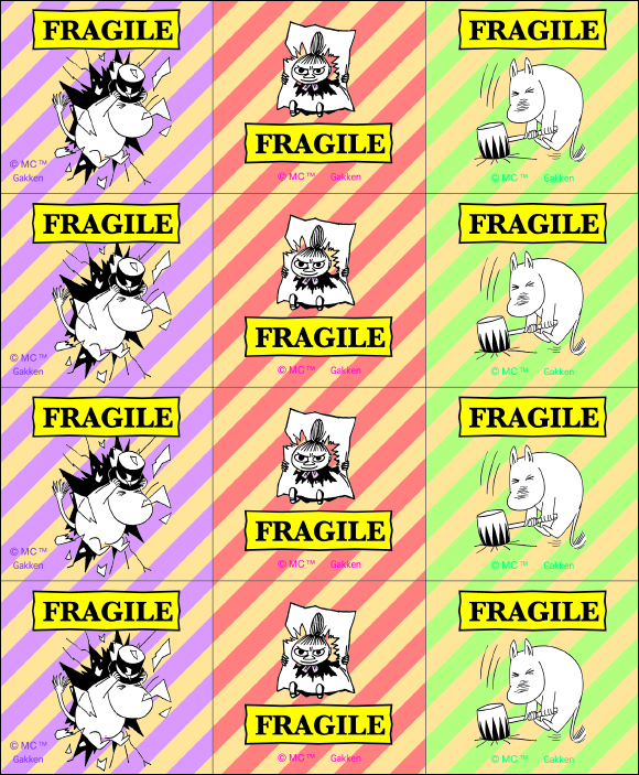 MOOMIN ムーミン<br>DC注意シール(われもの)