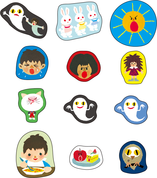 せなけいこ<br>フレークシール ねないこだれだ（おばけ）