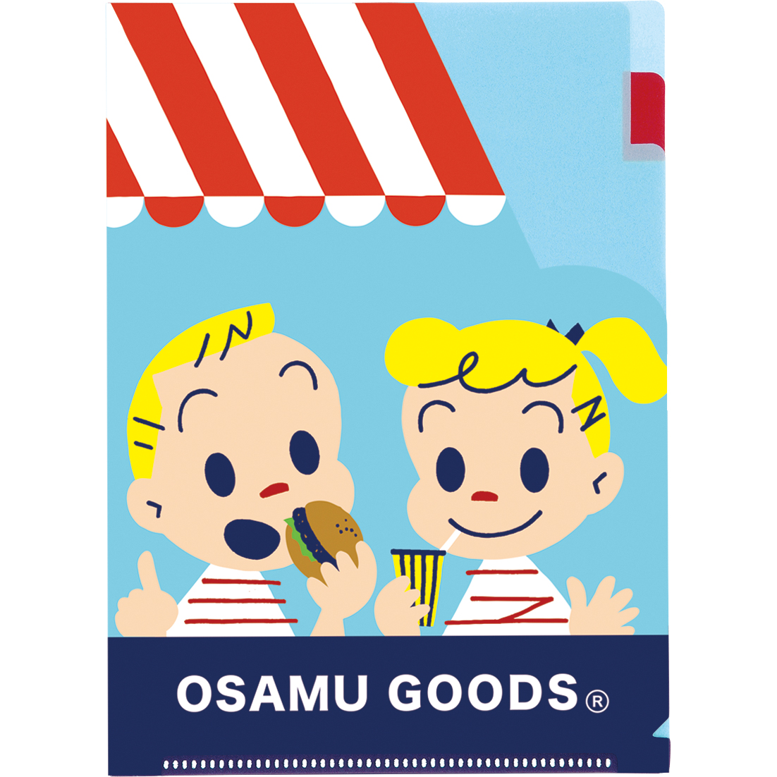 OSAMU GOODS オサムグッズ<br>A５ ３ポケットファイル（カフェ）