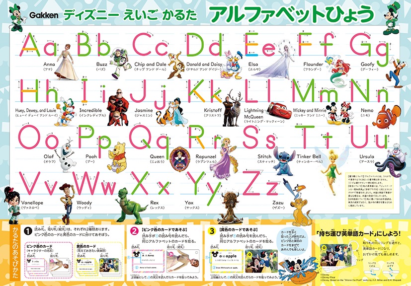 科学と学習presents ディズニー えいごかるた 学研ステイフル