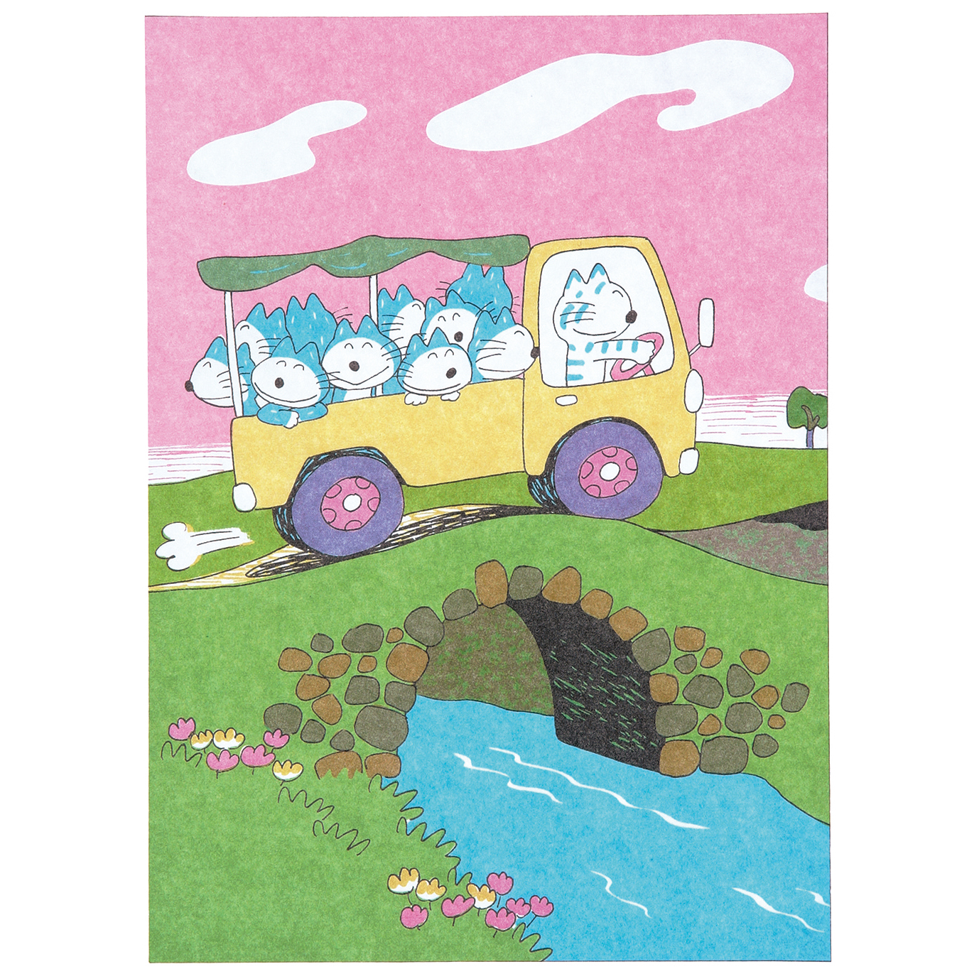 11ぴきのねこ 馬場のぼる<br> ケース付きレターセット(トラック)