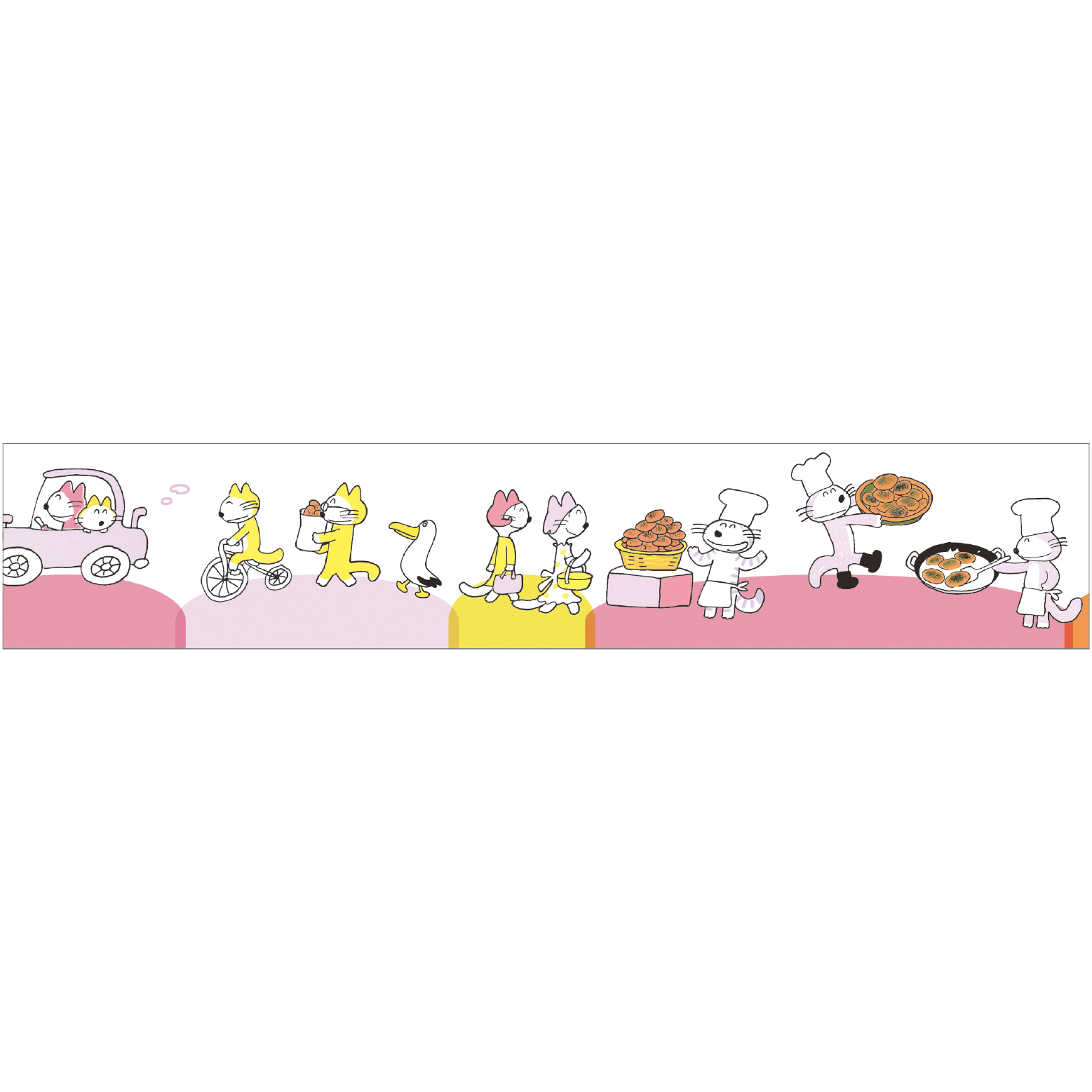 11ぴきのねこ 馬場のぼる<br> 透明マスキングテープ30(コロッケ)