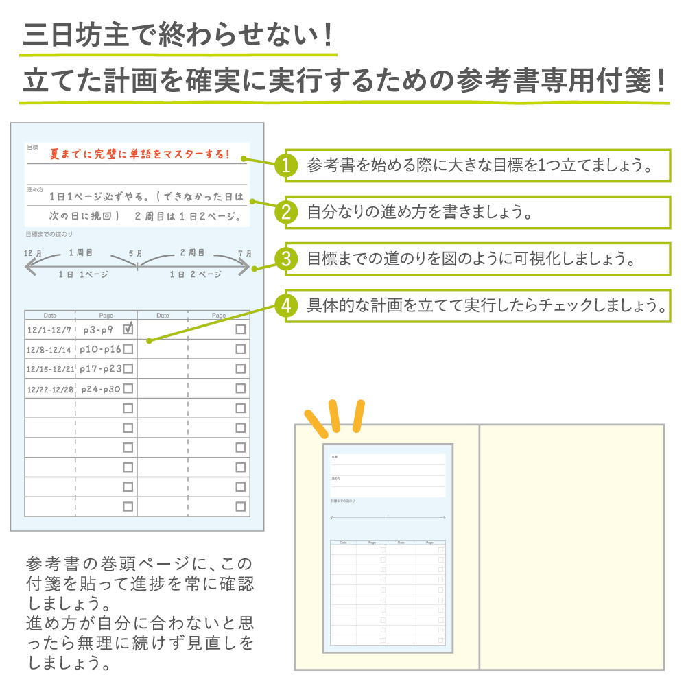 QuizKnock  クイズノック<br>目的別付箋（参考書計画）