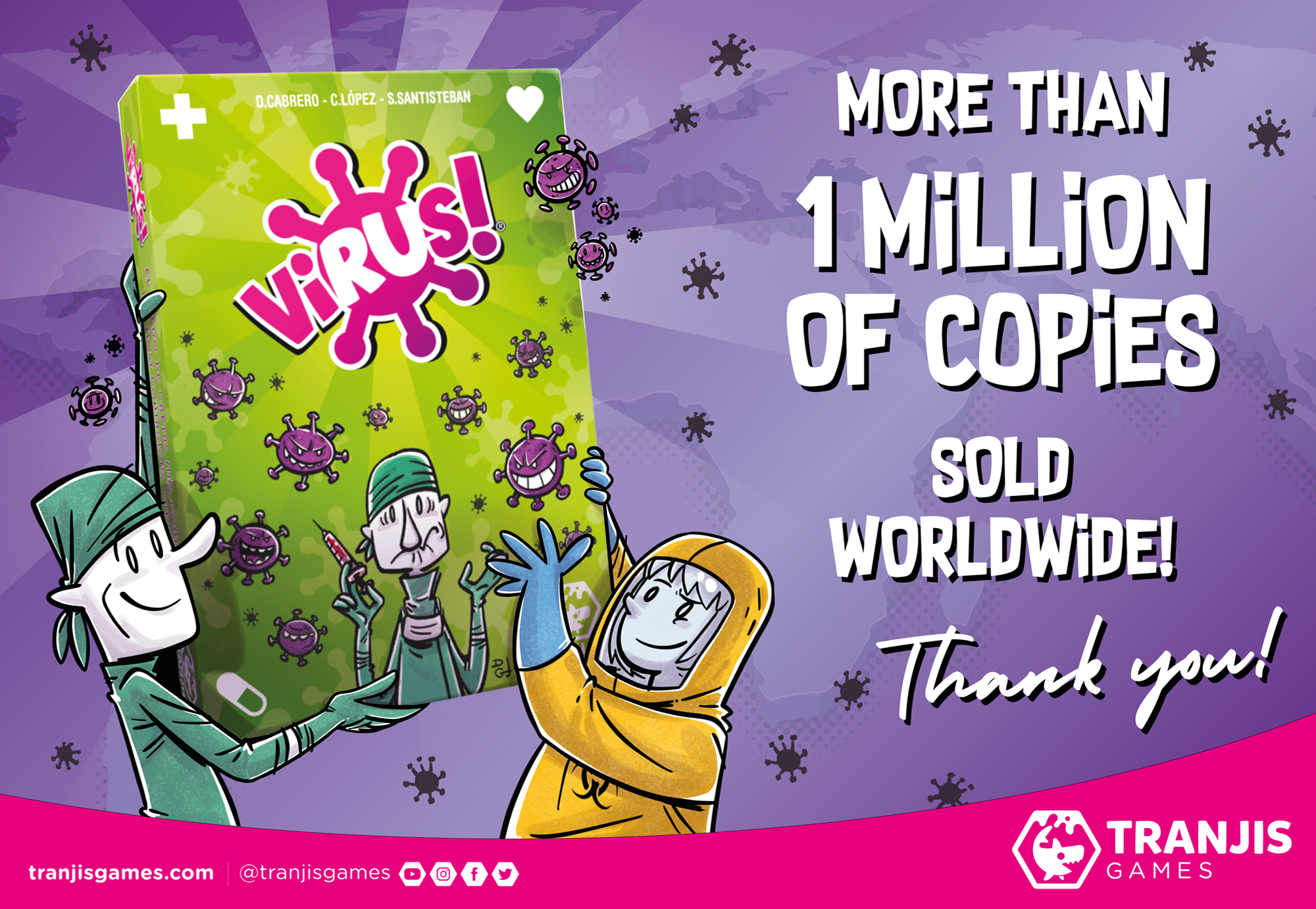 世界累計販売100万個突破！<br> スペインから上陸した大人気カードゲーム『VSウイルス！』