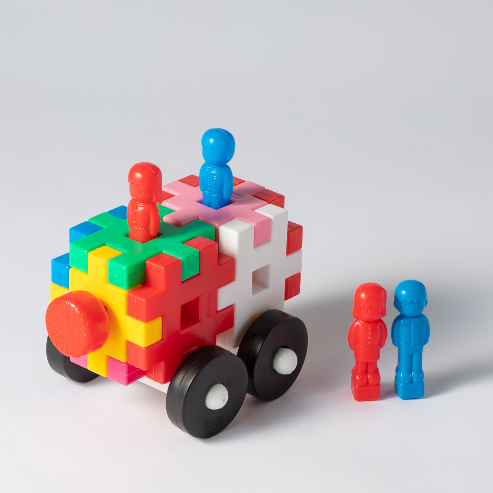 Gakkenニューブロック はじめてあそび コロコロカーセット(きほんのいろ)<br>公式ショップ限定
