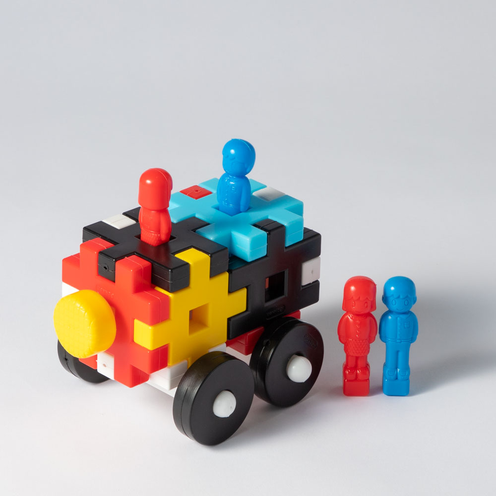 Gakkenニューブロック はじめてあそび コロコロカーセット(見やすいいろ)<br>公式ショップ限定