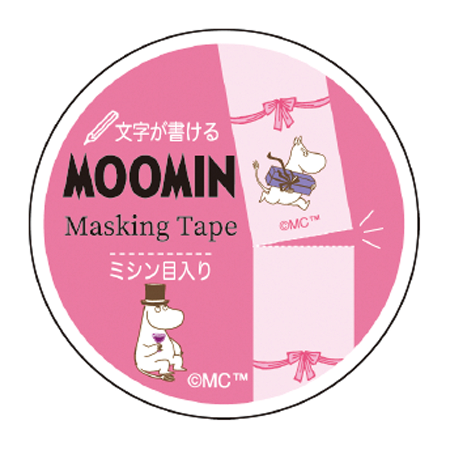 MOOMIN ムーミン ミシン目付マスキングテープ15ｗ（リボン）