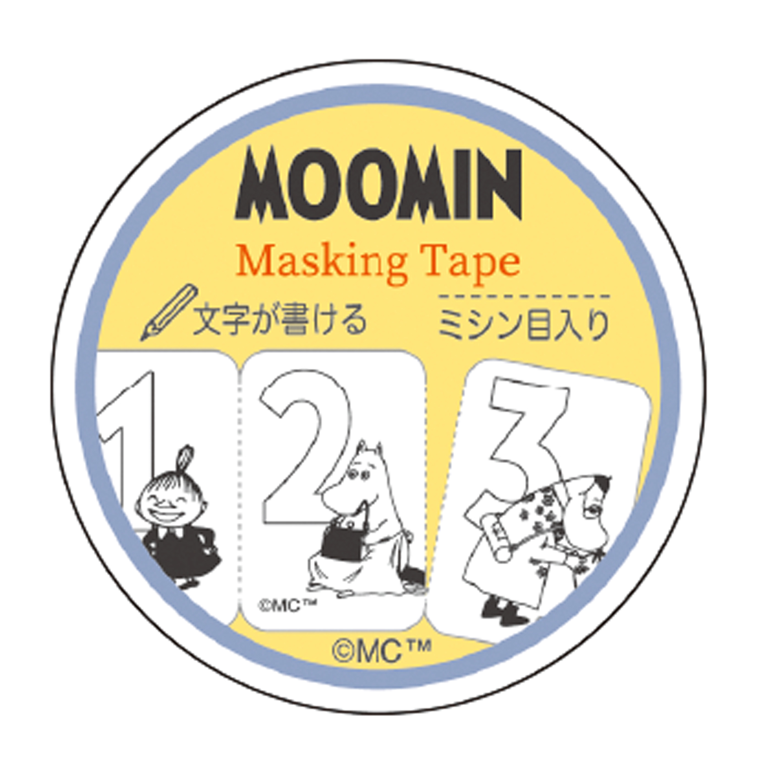 MOOMIN ムーミン ミシン目付マスキングテープ30ｗ（数字）